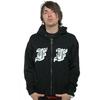 foo fighters Zip Hoodie - Double F (Black)