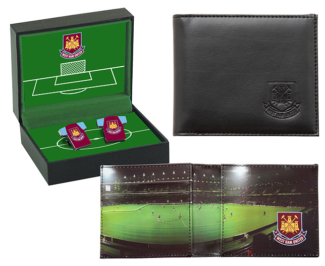 football Cufflinks and Stadium Wallet - West Ham United - Buy Set Save andpound;5