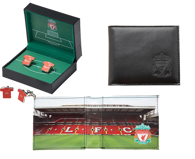 football Cufflinks and Stadium Wallet -