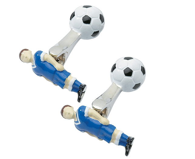 football Cufflinks Blue