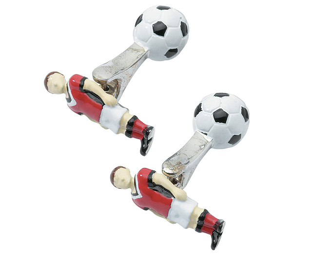 football Cufflinks Red