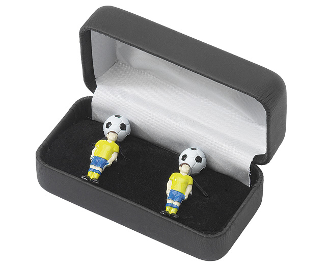 football Cufflinks Yellow