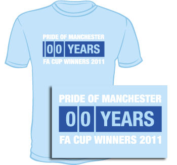  2011 Manchester City FA Cup Winners Years T-Shirt