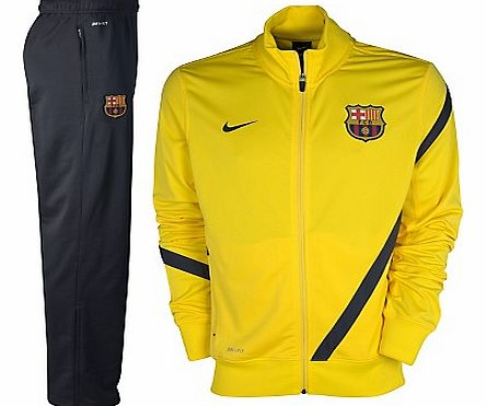 Football Tracksuits Nike 2011-12 Barcelona Nike Sideline Tracksuit (Yellow)