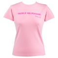 FOOTIE CHICK tackle me please! t-shirt