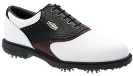 Aqualites White/Black/Brown 52974 Golf Shoe