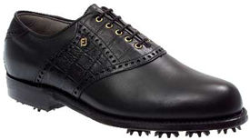 Classics Dry Premiere Black Smooth/Black Croc print 50616 Golf Shoe