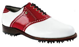 footjoy Classics Dry Premiere White/Red 50231 Golf Shoe