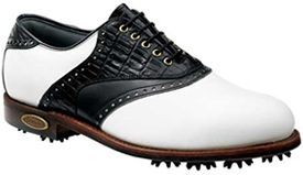 Footjoy Classics Dry Premiere White Smooth/Black Smooth/Gator print 50470 Golf Shoe