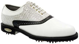 Classics Tour White Pebble/Pearl Lizard Print/Black Smooth 51849 Golf Shoe