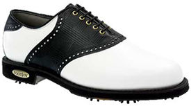 Classics Tour White Smooth/Black Plaid Print 51807 Golf Shoe