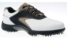 Golf Shoe Contour Series White/Black/Nubuc #54174