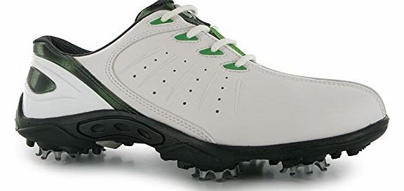 Kids Junior Golf Shoes Boys Lace Up Waterproof Cushioned Insole White/Green 5
