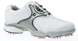 Ladies Golf Shoe Dryjoys White/Black #99123