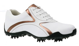 Footjoy Ladies Golf Shoe LoPro White/Bronze #97185