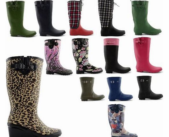 New Ladies Festival Rain Snow Waterproof Wellington Boots Winter UK Size 3-8