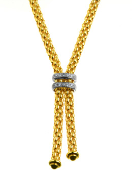 Fope 18ct gold diamond set necklace 809BBR