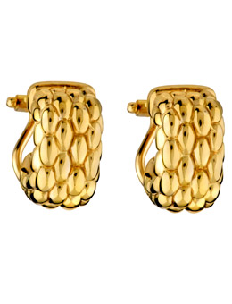 Fope 18ct Yellow Gold Plain Stud Earrings F120