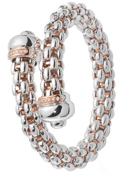 Fope Twin by Fope Star Rose Gold Plated and Diamond