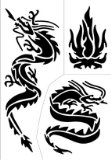 For Now Art Tattoo Stencil - Dragon (AT-28)