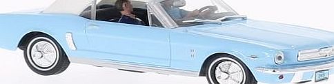 Ford Mustang, light-blue/white, James Bond 007, 1965, Model Car, Ready-made, SpecialC.-007 1:43
