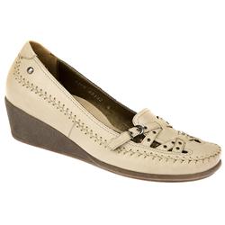 Forelli Female FOR1107 Leather Upper Leather Lining Casual Shoes in Panda Beige