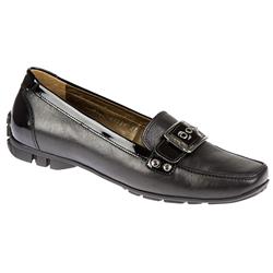 Female FOR1153 Leather Upper Leather Lining Casual Shoes in Black