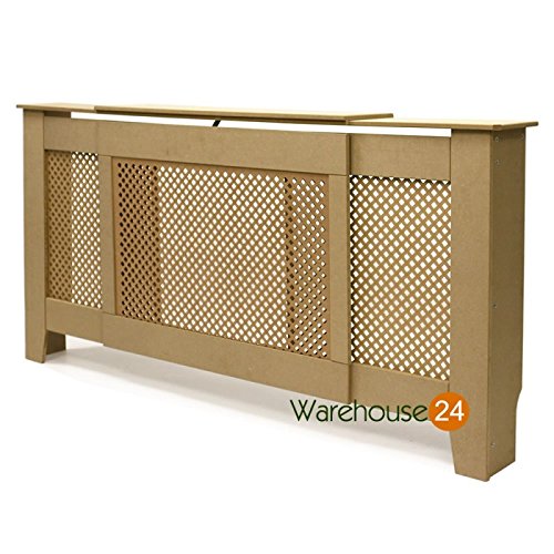  Radiator Cover Cabinet Unfinished MDF, Diamond Grill, Adjustable Size