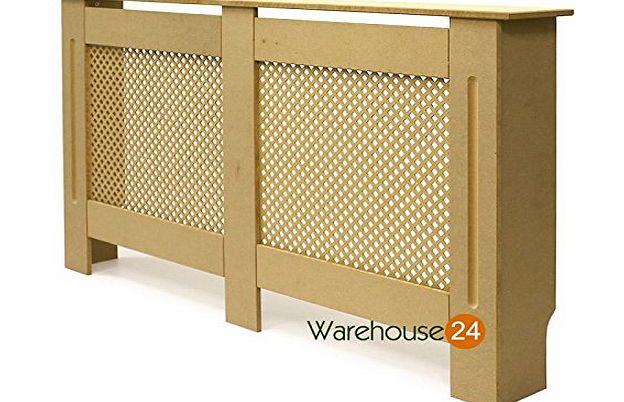 Forest  Radiator Cover Cabinet Unfinished MDF, Diamond Grill, Large 151 x 81 x 19cm