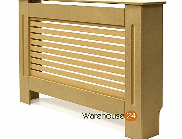 Forest  Radiator Cover Cabinet Unfinished MDF, Lined Grill, Medium 111 x 81 x 19cm