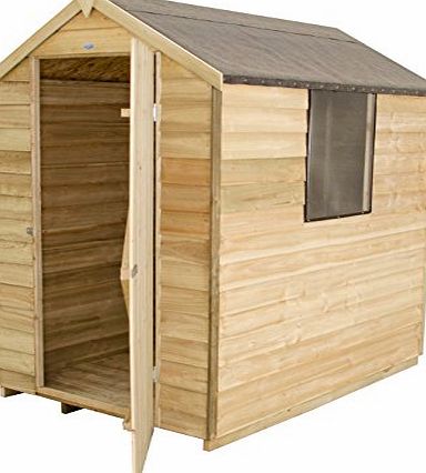 Forest OPA46HD 6 x 4 ft Pressure Treated Apex Shed - Natural