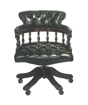 Forest Upholstery Limited Captain Leather Swivel Chair