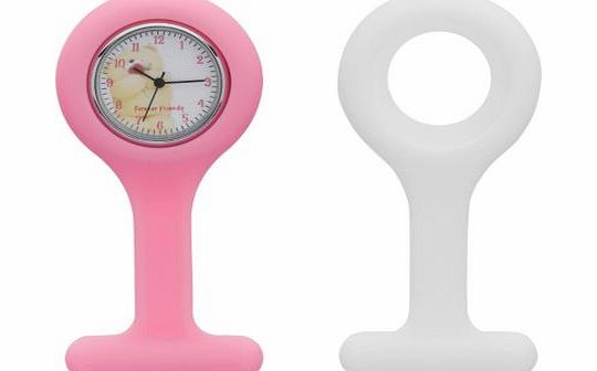 Forever Friends Pink and White Silicone Nurses