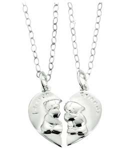 forever friends Sterling Silver Split Pendant Set