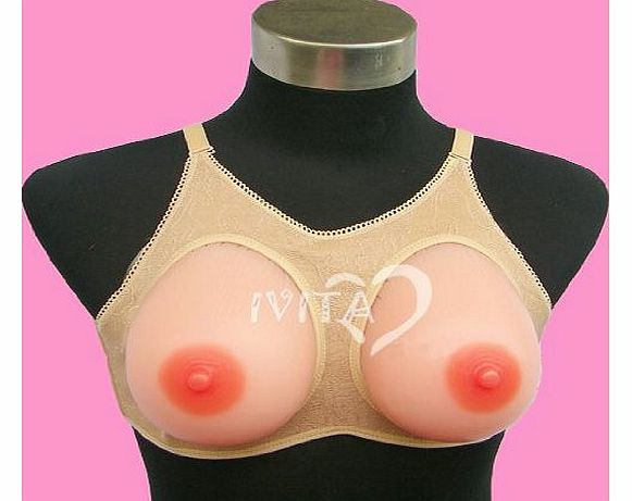 Silicone Breast Form Boob and Support Open Bra Cup G