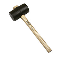 FORGE STEEL Ash Wood Handle Rubber Mallet 24oz