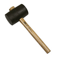 FORGE STEEL Ash Wood Handle Rubber Mallet 32oz