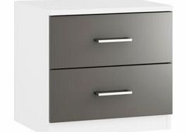 Anthracite & White 2 Drawer Chest (W)500mm