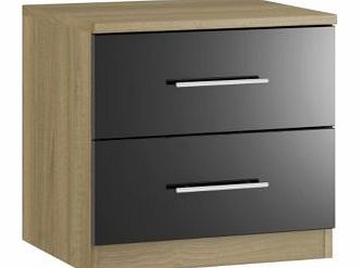 Form Black 2 Drawer Chest (W)500mm