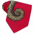 Cornucopia - Deep Red Printed Silk Tie