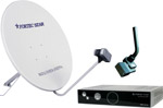 Fortec Star Motorised Satellite Kit for Free Digital TV (