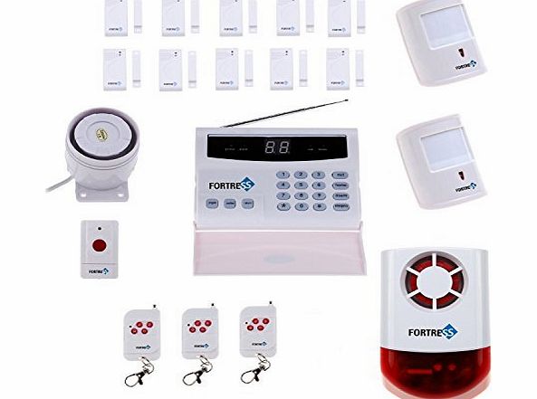 Fortress Security Store (TM) S02-C Wireless Home Security Alarm System Pet Immune DIY Kit with Auto Dial   Outdoor Strobe Alarm
