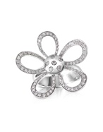 0.57ct Diamond Flower 18K Gold Ring