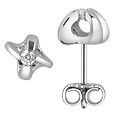 18K White Gold & Diamond Four-Prong Earrings