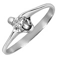 Forzieri 18K White Gold & Diamond Four-Prong Solitaire Ring