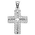 Forzieri 18K White Gold Cross with Diamonds