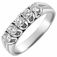 Forzieri 18K White Gold Five Diamonds Band