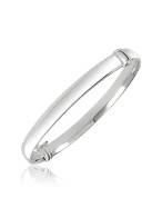 Forzieri 18K White Gold Hinged Bangle Bracelet