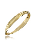 Forzieri 18K Yellow Gold Hinged Bangle Bracelet