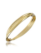 Forzieri 18K Yellow Gold Hinged Bangle Bracelet